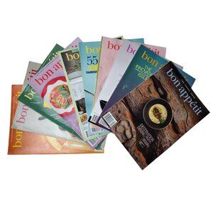 Bon Appetit Magazine 10 Issue Bundle 2024-2025 Recipes Holiday Deserts Drinks